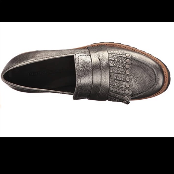 Bernardo Silver Fringe Loafer Flats Leather - Picture 7 of 14